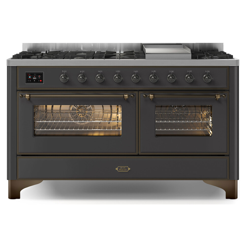 Majestic II Series 60" Dual Fuel Natural Gas Freestanding Range UM15FDNS3MGB