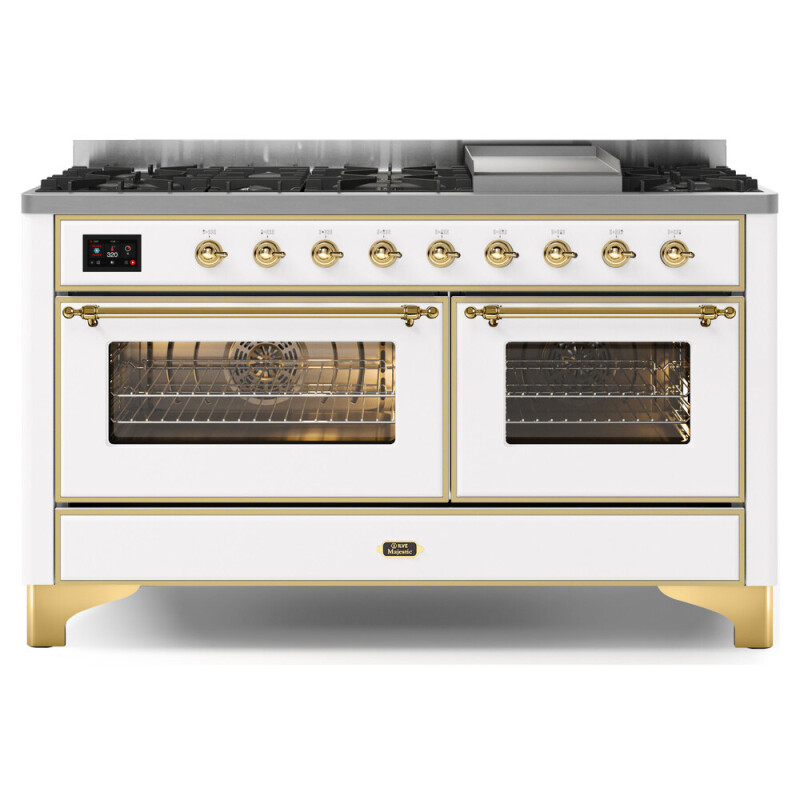 Majestic II Series 60" Dual Fuel Natural Gas Freestanding Range UM15FDNS3WHG