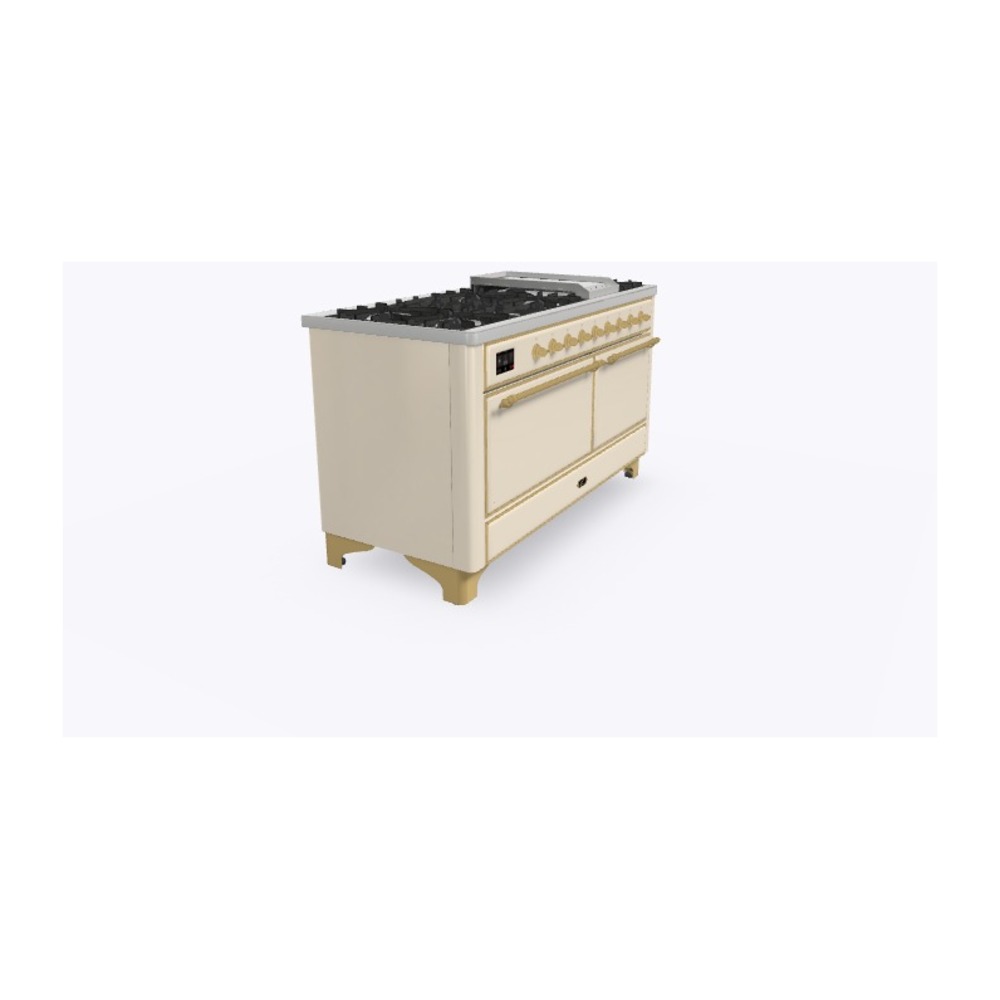 Majestic II Series 60" Dual Fuel Natural Gas Freestanding Range UM15FDQNS3AWG