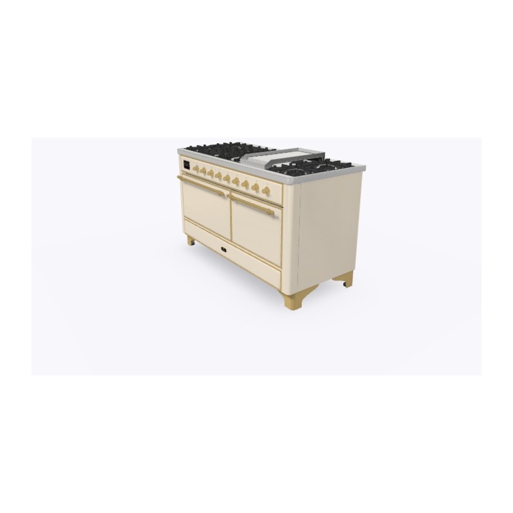 Majestic II Series 60" Dual Fuel Natural Gas Freestanding Range UM15FDQNS3AWG