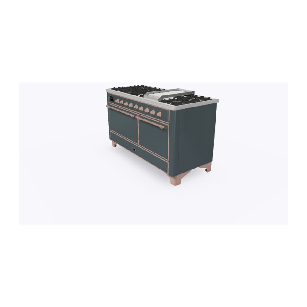 Majestic II Series 60" Dual Fuel Natural Gas Freestanding Range UM15FDQNS3BGP