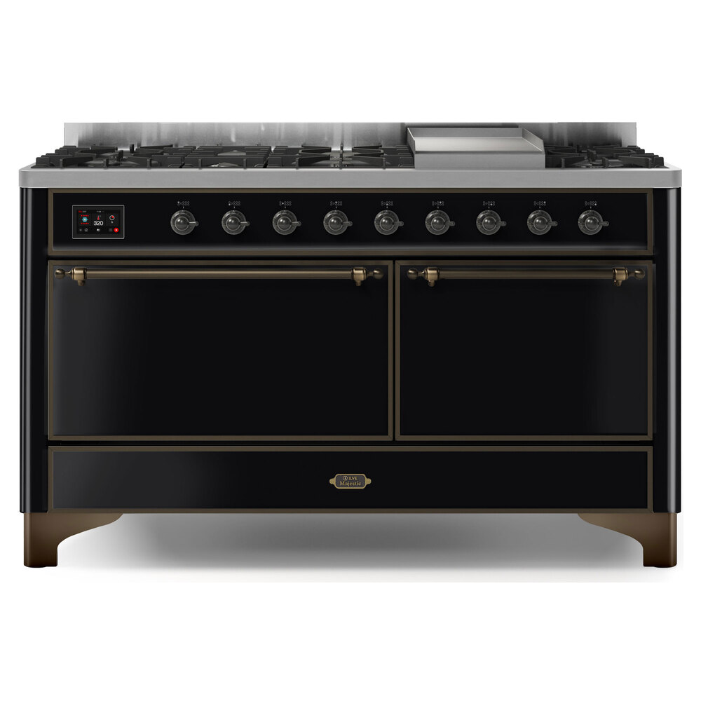Majestic II Series 60" Dual Fuel Natural Gas Freestanding Range UM15FDQNS3BKB