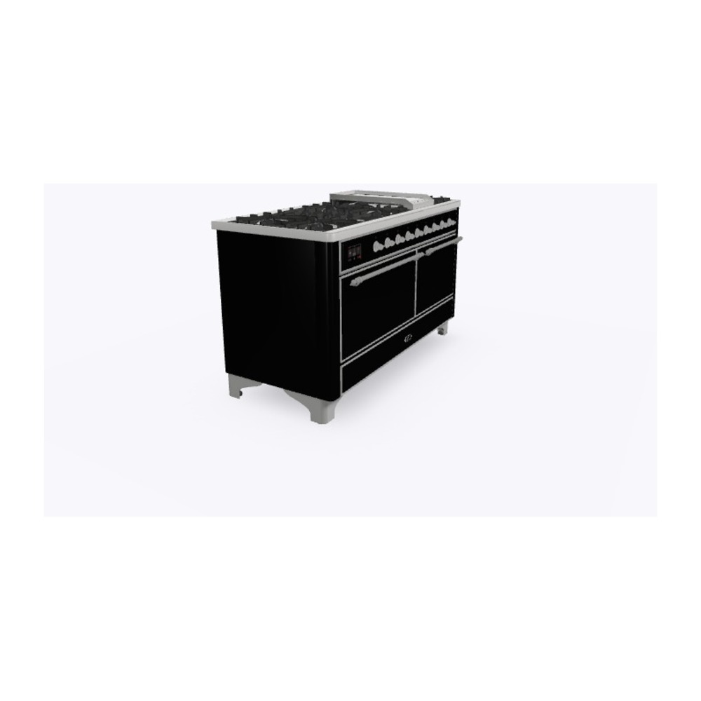 Majestic II Series 60" Dual Fuel Natural Gas Freestanding Range UM15FDQNS3BKC