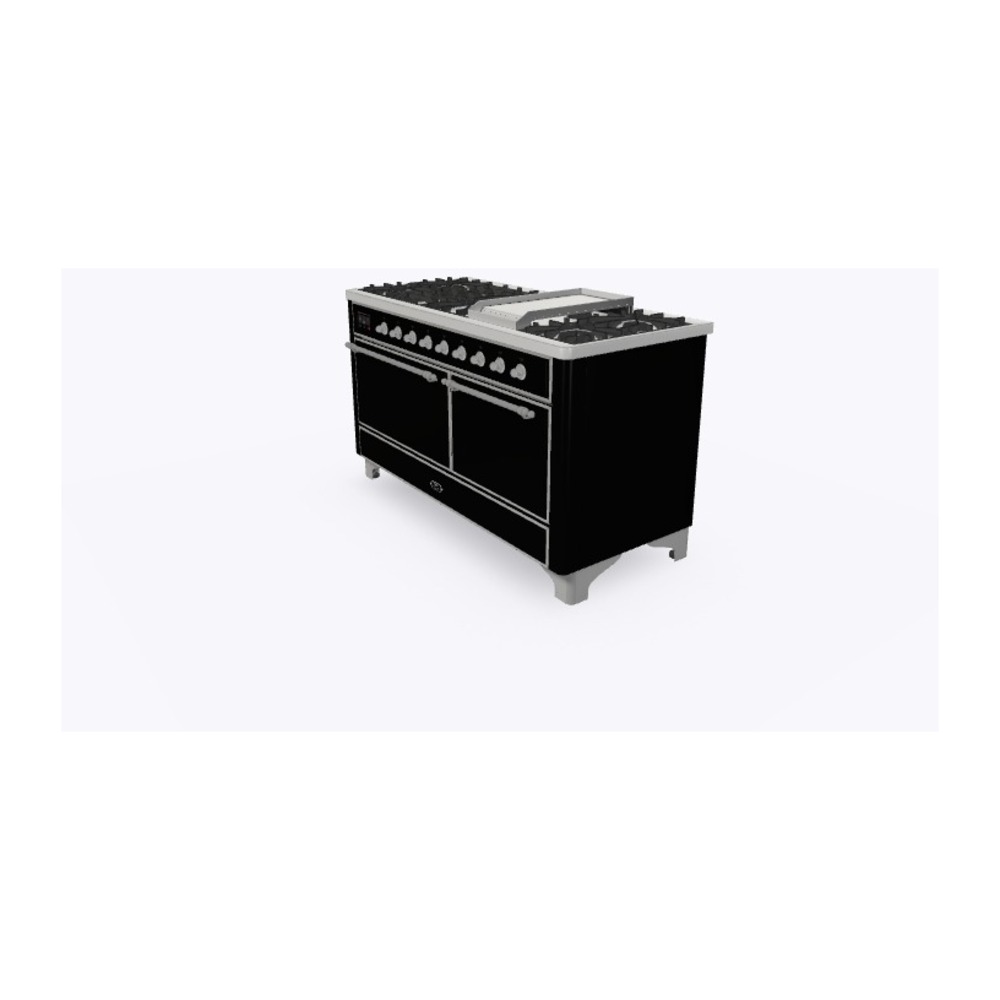 Majestic II Series 60" Dual Fuel Natural Gas Freestanding Range UM15FDQNS3BKC