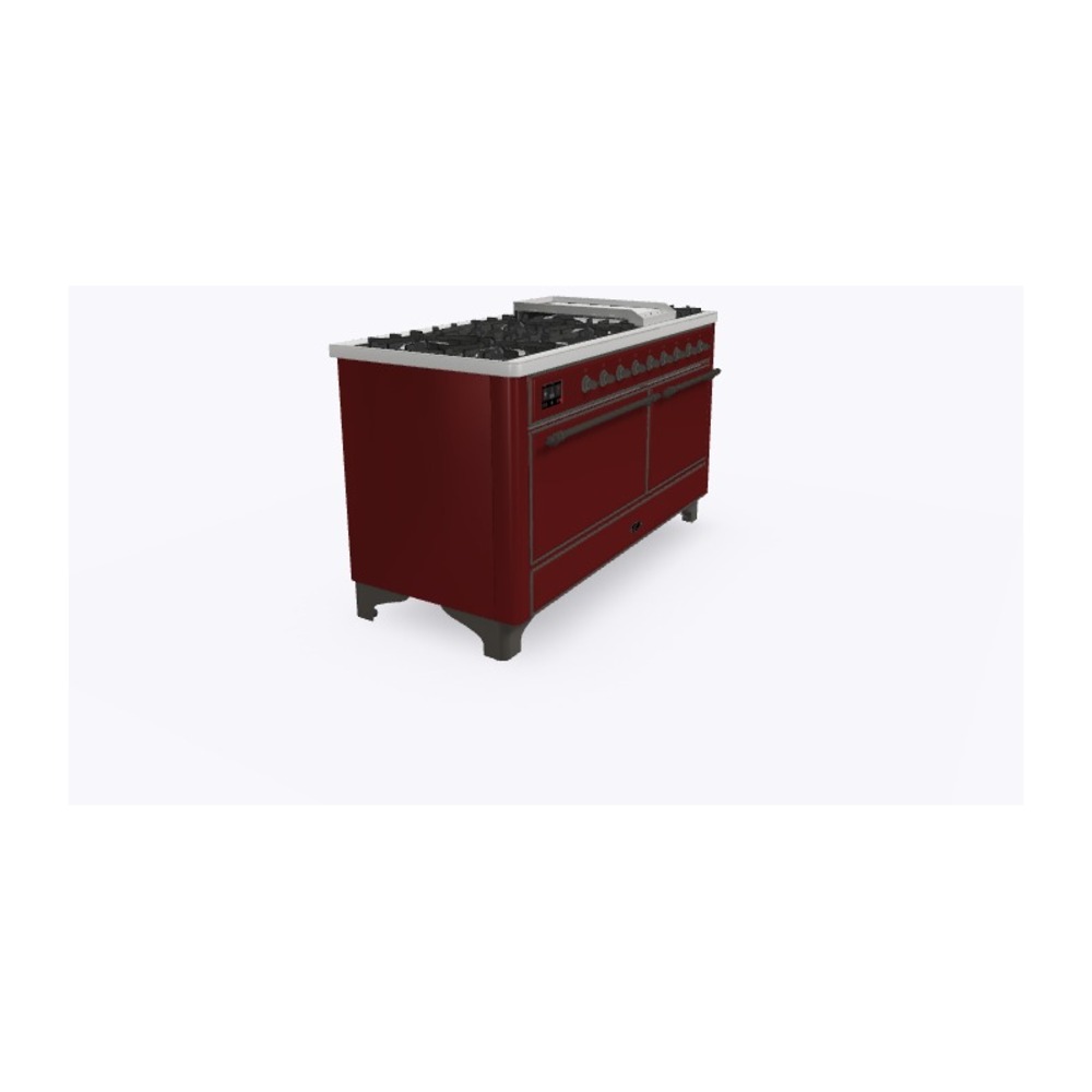 Majestic II Series 60" Dual Fuel Natural Gas Freestanding Range UM15FDQNS3BUB