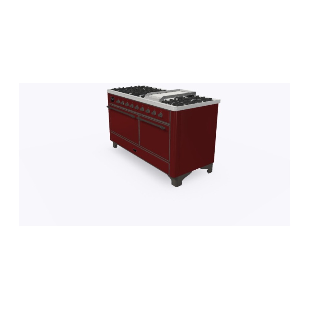 Majestic II Series 60" Dual Fuel Natural Gas Freestanding Range UM15FDQNS3BUB