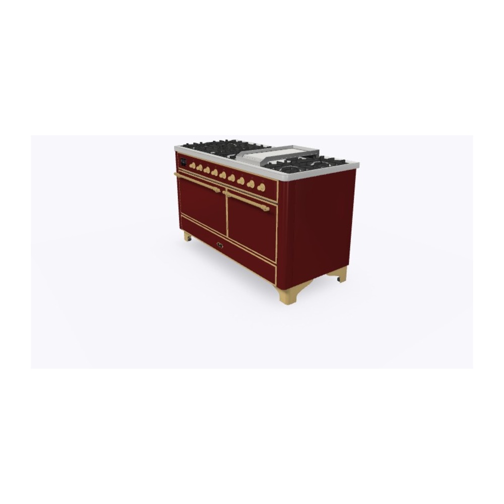 Majestic II Series 60" Dual Fuel Natural Gas Freestanding Range UM15FDQNS3BUG