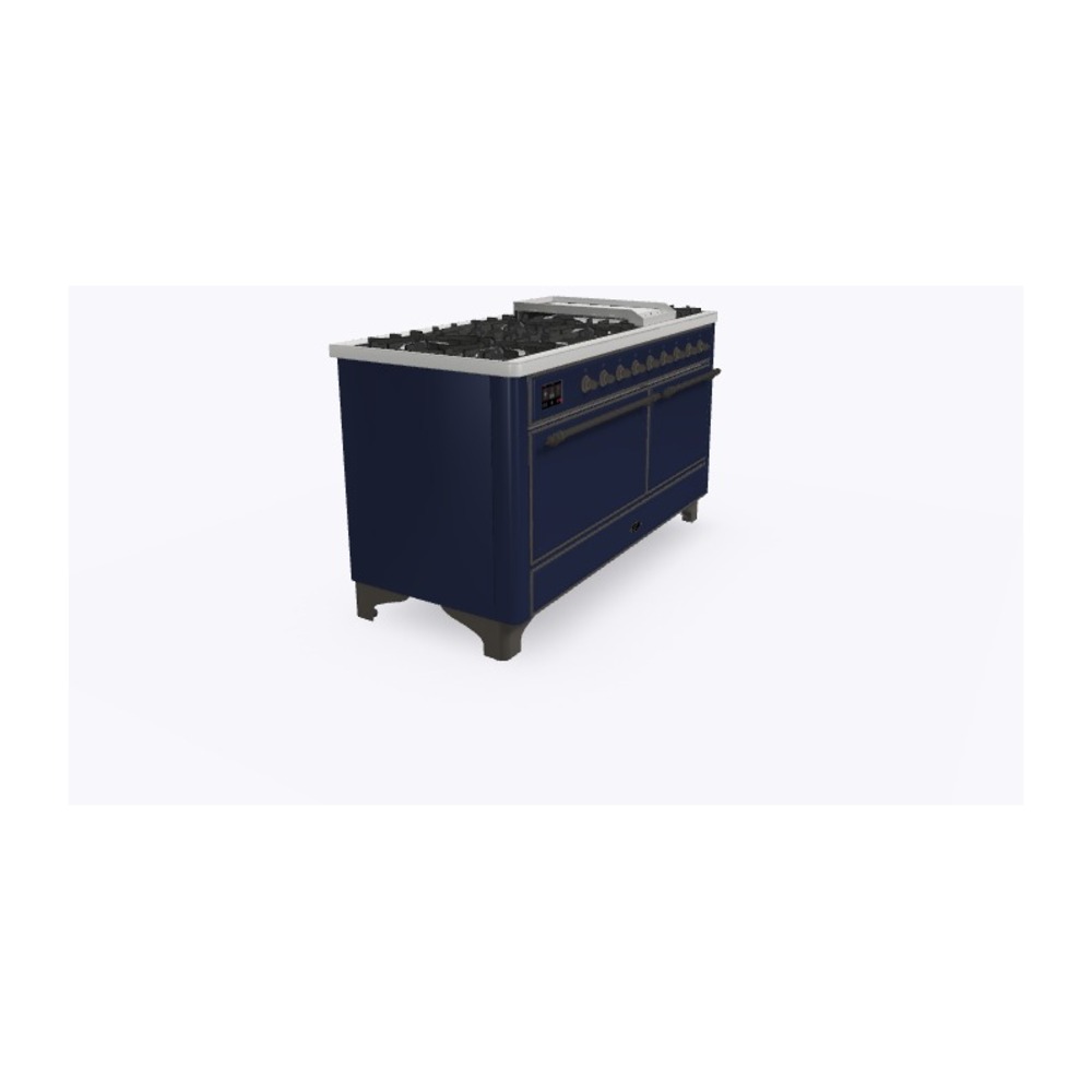 Majestic II Series 60" Dual Fuel Natural Gas Freestanding Range UM15FDQNS3MBB