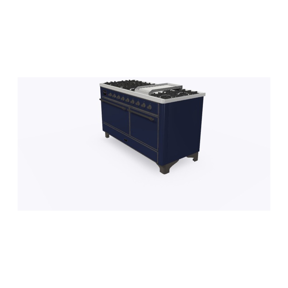 Majestic II Series 60" Dual Fuel Natural Gas Freestanding Range UM15FDQNS3MBB