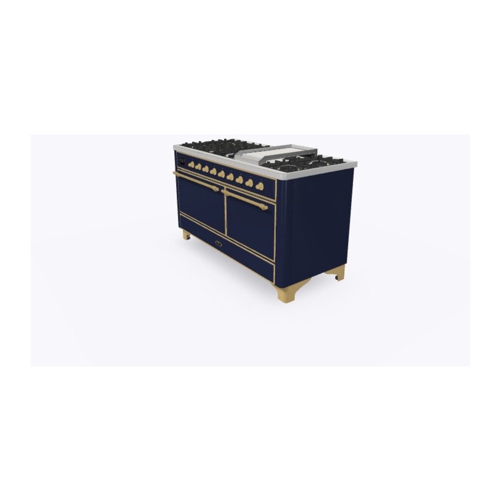 Majestic II 60 inch Dual Fuel Range with 9 Burners, Griddle UM15FDQNS3MBGLP