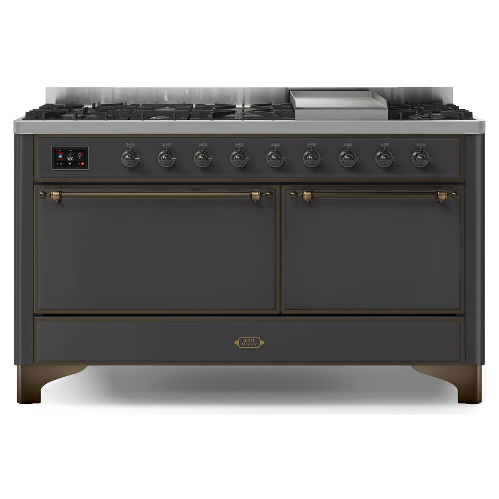 Majestic II Series 60" Dual Fuel Natural Gas Freestanding Range UM15FDQNS3MGB