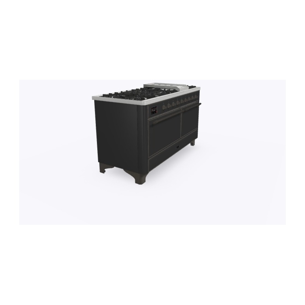 Majestic II Series 60" Dual Fuel Natural Gas Freestanding Range UM15FDQNS3MGB