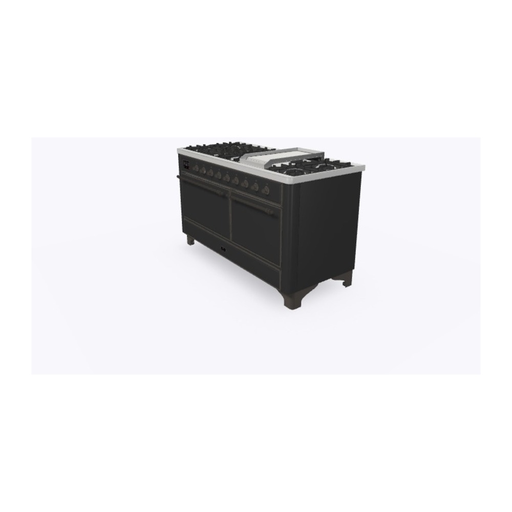 Majestic II Series 60" Dual Fuel Natural Gas Freestanding Range UM15FDQNS3MGB