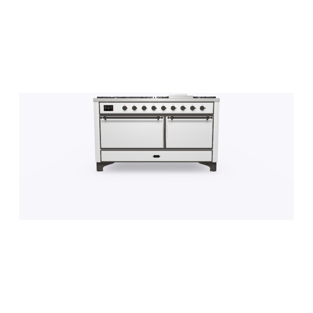 Majestic II 60 UM15FDQNS3RAB Freestanding Dual Fuel Range with 9 Sealed Burners with Griddle Double Oven with Solid Door with Bronze knobs UM15FDQNS3RAB