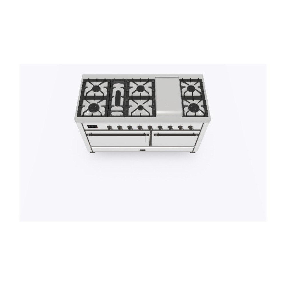 Majestic II 60 UM15FDQNS3RAB Freestanding Dual Fuel Range with 9 Sealed Burners with Griddle Double Oven with Solid Door with Bronze knobs UM15FDQNS3RAB