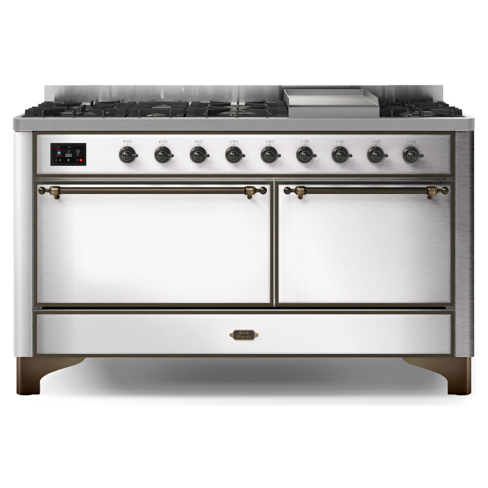 Majestic II Series 60" Dual Fuel Natural Gas Freestanding Range UM15FDQNS3SSB