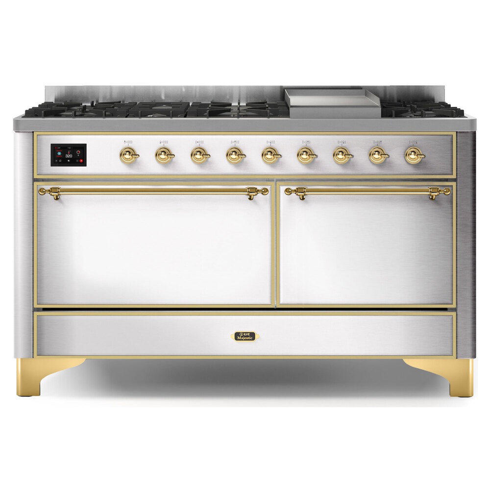 Majestic II Series 60" Dual Fuel Natural Gas Freestanding Range UM15FDQNS3SSG