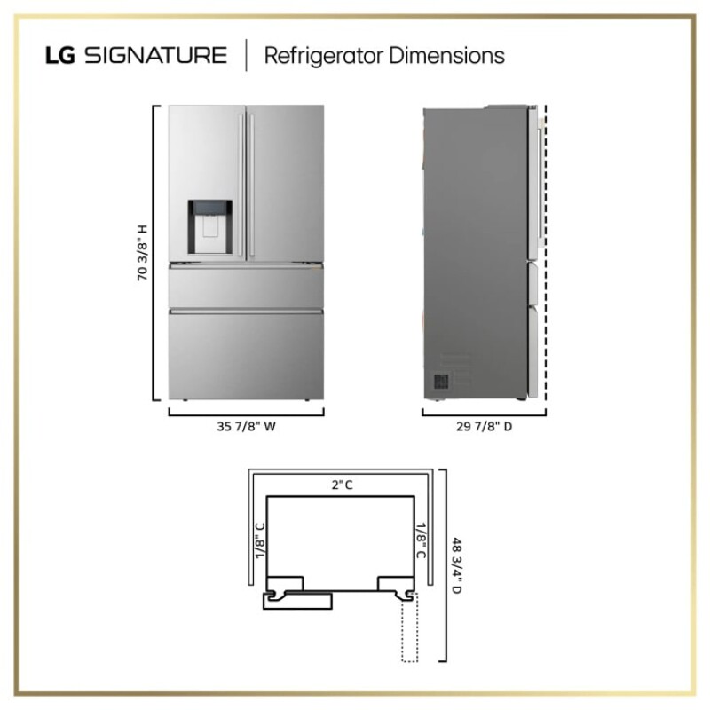 22 Cu. Ft. Counter-depth With Zero Clearance™ 4-door French Door Refrigerator With Thin Door Design UM22WZH98S