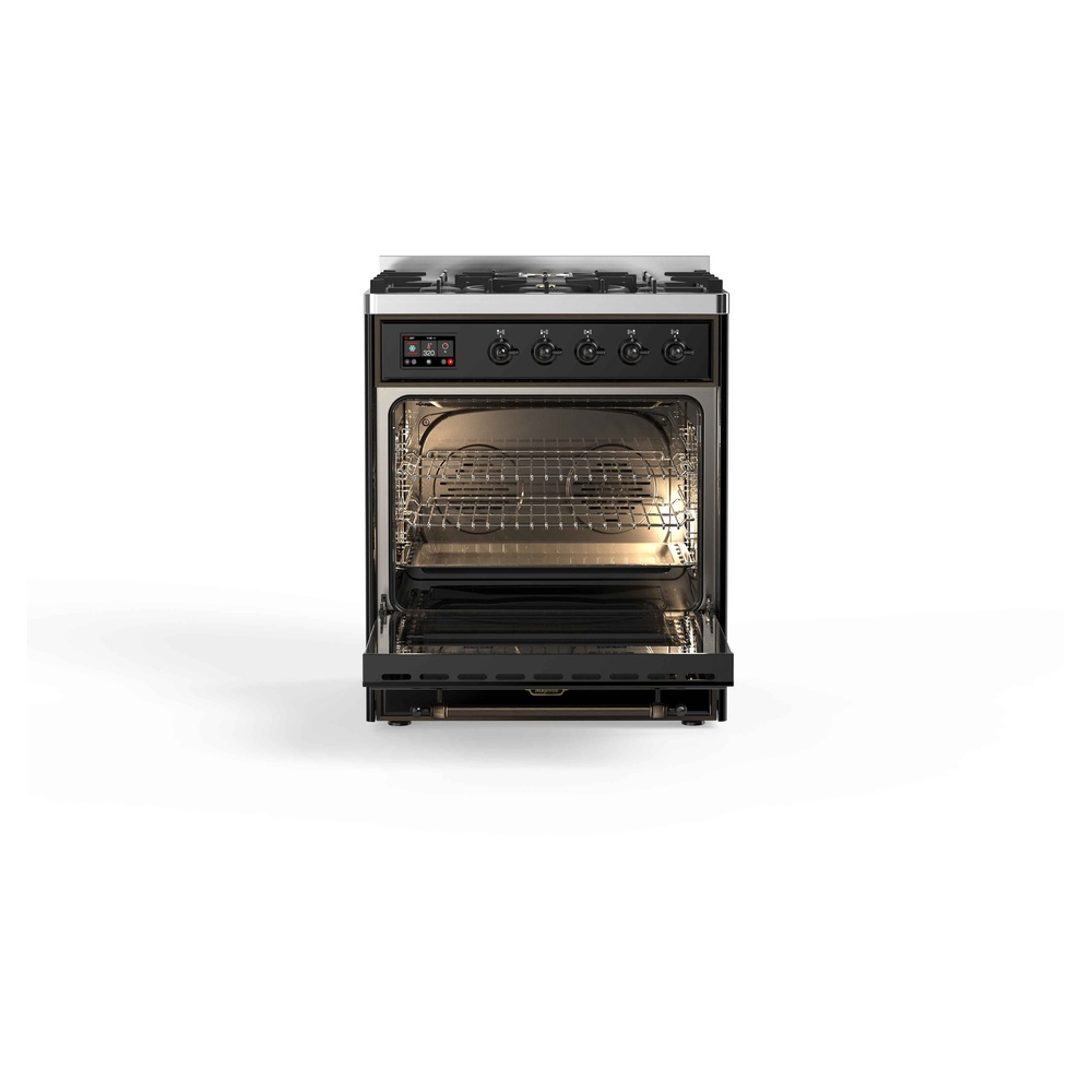 Majestic II 30 inch Dual Fuel Range with 5 Black Burners UM30DNE3BKBLP