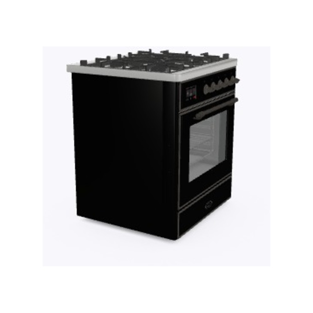 Majestic II 30 inch Dual Fuel Range with 5 Black Burners UM30DNE3BKBLP