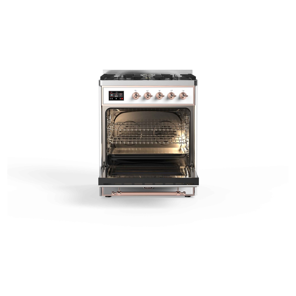 Majestic II 30 UM30DNE3RAP Freestanding Dual Fuel Range with 5 Sealed Burners Single Oven with Triple Glass Door with Copper knobs UM30DNE3RAP