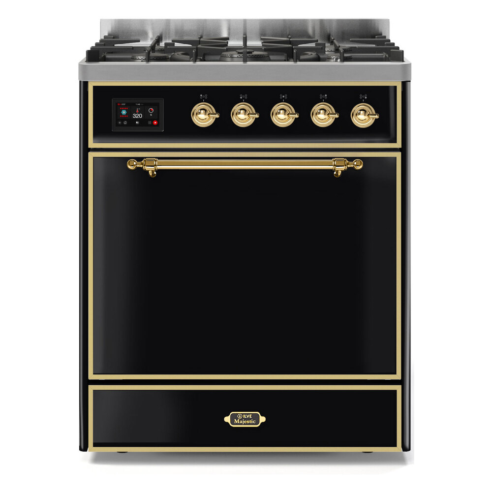 Majestic II 30 inch Dual Fuel Range with 5 Black Burners UM30DQNE3BKG, product image 1 of 6