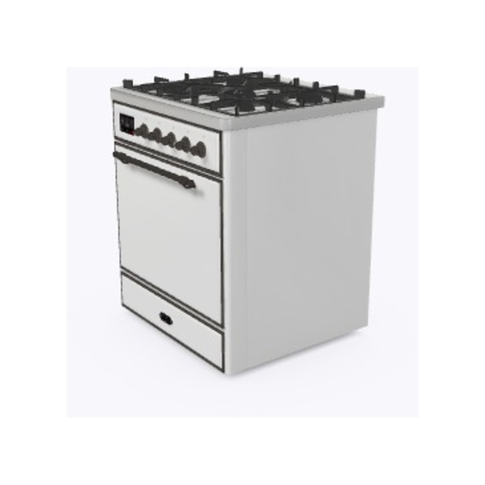 Majestic II 30 UM30DQNE3RAB Freestanding Dual Fuel Range with 5 Sealed Burners Single Oven with Solid Door with Bronze knobs UM30DQNE3RABLP
