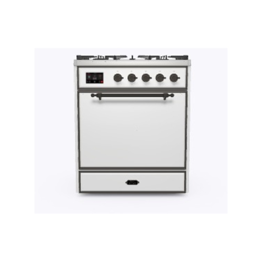 Majestic II 30 UM30DQNE3RAB Freestanding Dual Fuel Range with 5 Sealed Burners Single Oven with Solid Door with Bronze knobs UM30DQNE3RAB
