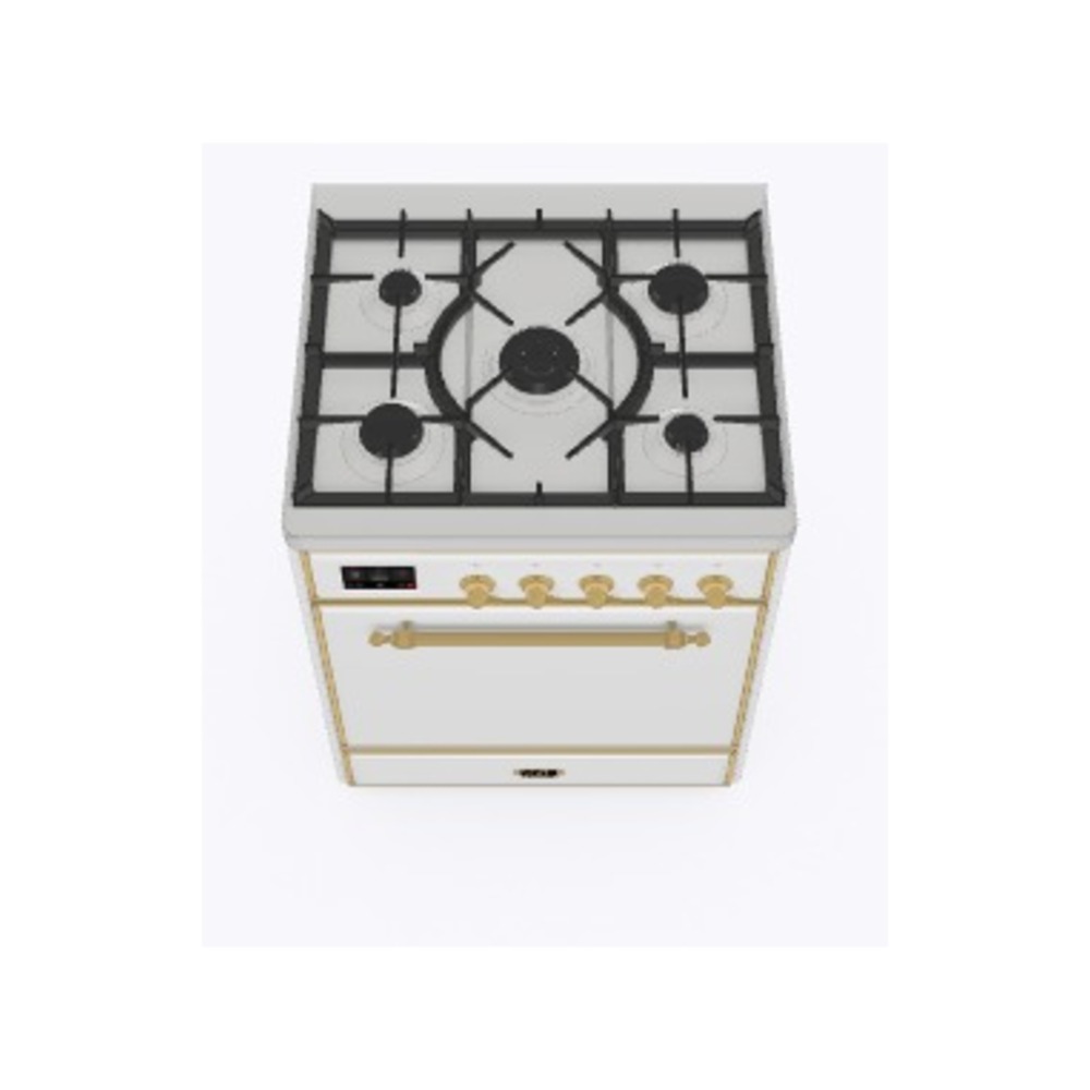 Majestic II 30 UM30DQNE3RAG Freestanding Dual Fuel Range with 5 Sealed Burners Single Oven with Solid Door with Brass knobs UM30DQNE3RAG