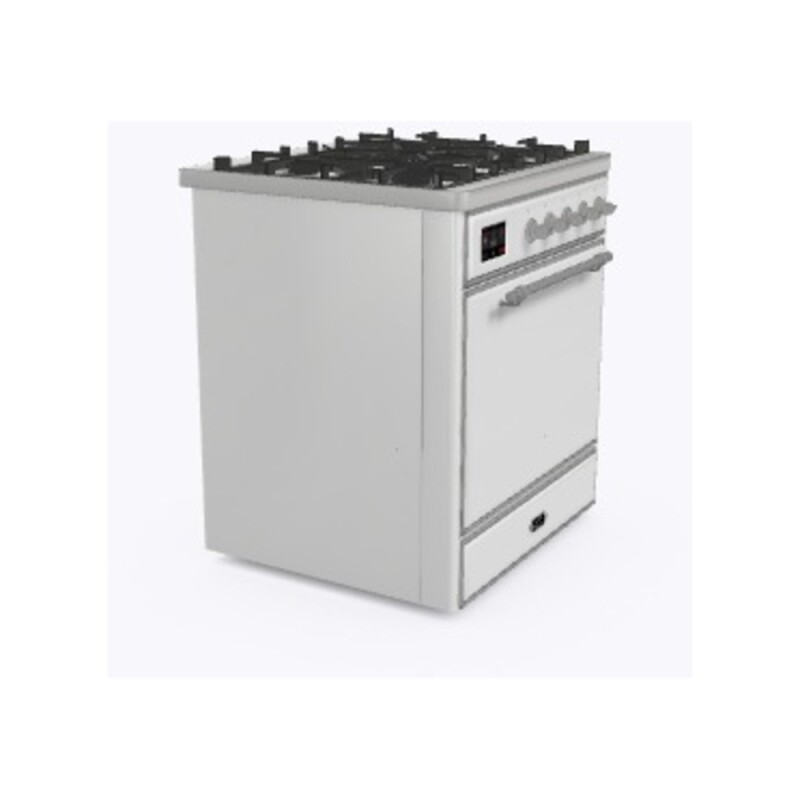 Majestic II Series 30 inch Freestanding Dual Fuel Range with Natural Gas, 5 Sealed Brass Burners, 4 cu. ft. Total Oven Capacity, Convection Oven, Continuous Grates, Storage Drawer, with Chrom UM30DQNE3WHC