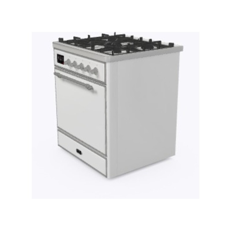 Majestic II Series 30 inch Freestanding Dual Fuel Range with Natural Gas, 5 Sealed Brass Burners, 4 cu. ft. Total Oven Capacity, Convection Oven, Continuous Grates, Storage Drawer, with Chrom UM30DQNE3WHC