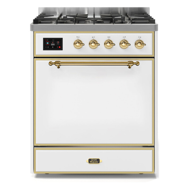 Majestic II 30 inch Dual Fuel Range with 5 Black Burners UM30DQNE3WHG