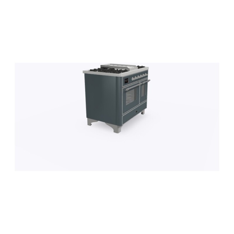 Majestic II Series 40 inch Freestanding Dual Fuel Range with Natural Gas, 6 Sealed Brass Burners, Double Ovens, 3.82 cu. ft. Total Oven Capacity, Griddle, Convection Oven, Continuous Grates,  UMD10FDNS3BGC