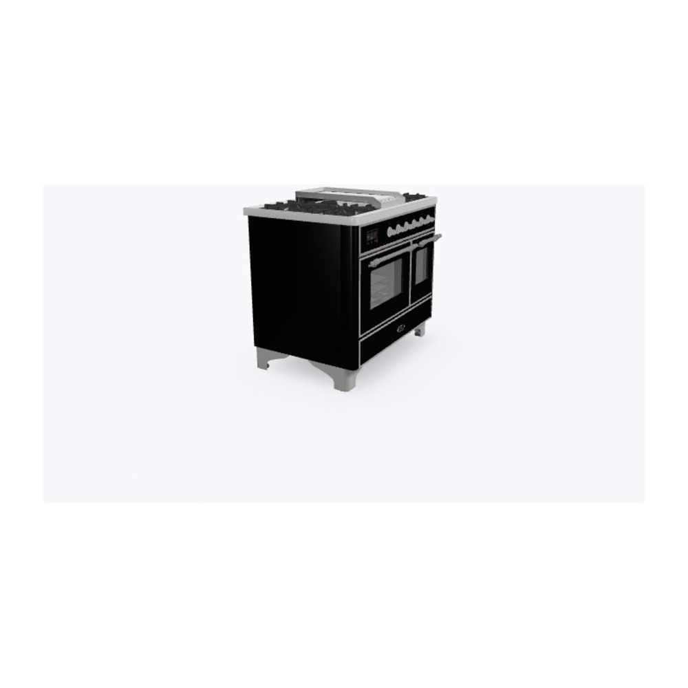 Majestic II Series 40" Dual Fuel Natural Gas Freestanding Range UMD10FDNS3BKC