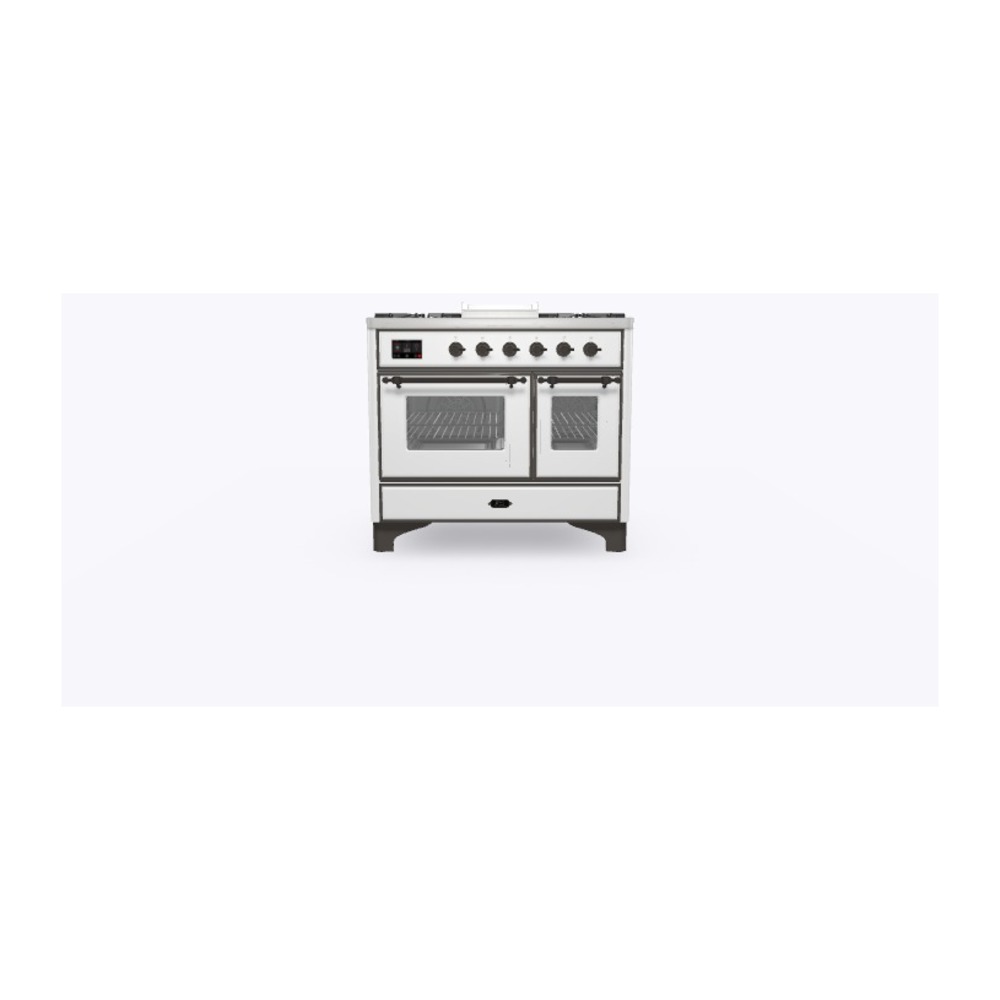 Majestic II 40 UMD10FDNS3RAB Freestanding Dual Fuel Range with 6 Sealed Burners with Griddle Double Oven with Triple Glass Door with Bronze knobs UMD10FDNS3RAB