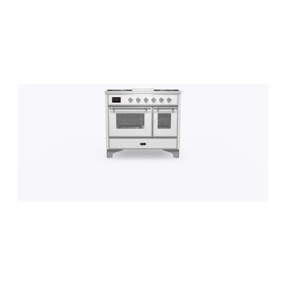 Majestic II 40 UMD10FDNS3RAC Freestanding Dual Fuel Range with 6 Sealed Burners with Griddle Double Oven with Triple Glass Door with Chrome knobs UMD10FDNS3RAC