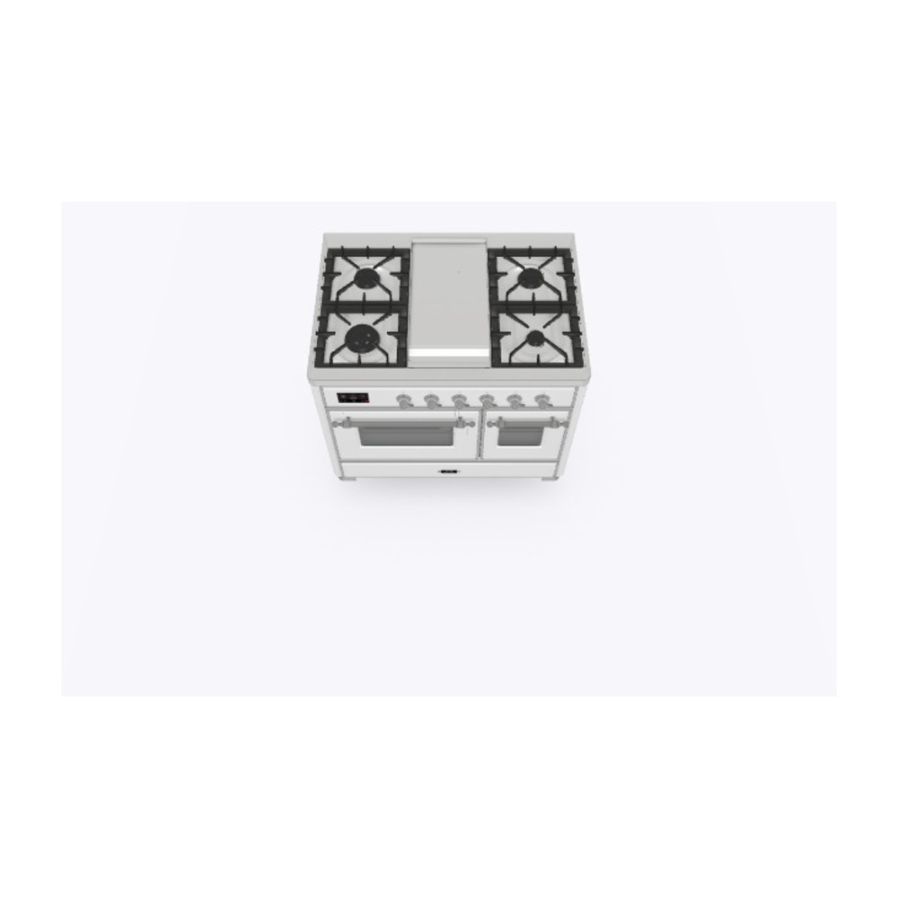 Majestic II 40 UMD10FDNS3RAC Freestanding Dual Fuel Range with 6 Sealed Burners with Griddle Double Oven with Triple Glass Door with Chrome knobs UMD10FDNS3RAC