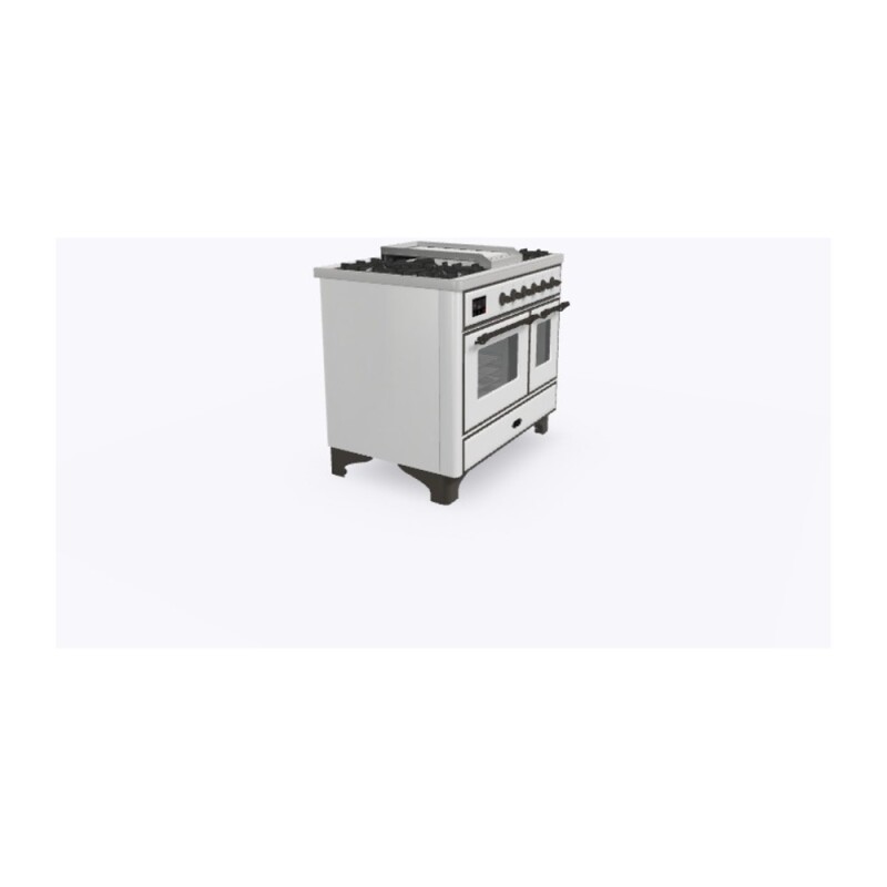 Majestic II 40 inch Dual Fuel Range with 6 Burners, Griddle UMD10FDNS3WHB