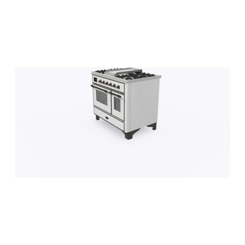 Majestic II 40 inch Dual Fuel Range with 6 Burners, Griddle UMD10FDNS3WHB