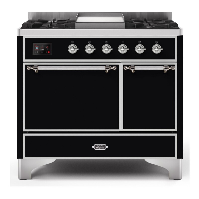 Majestic II Series 40" Dual Fuel Natural Gas Freestanding Range UMD10FDQNS3BKC