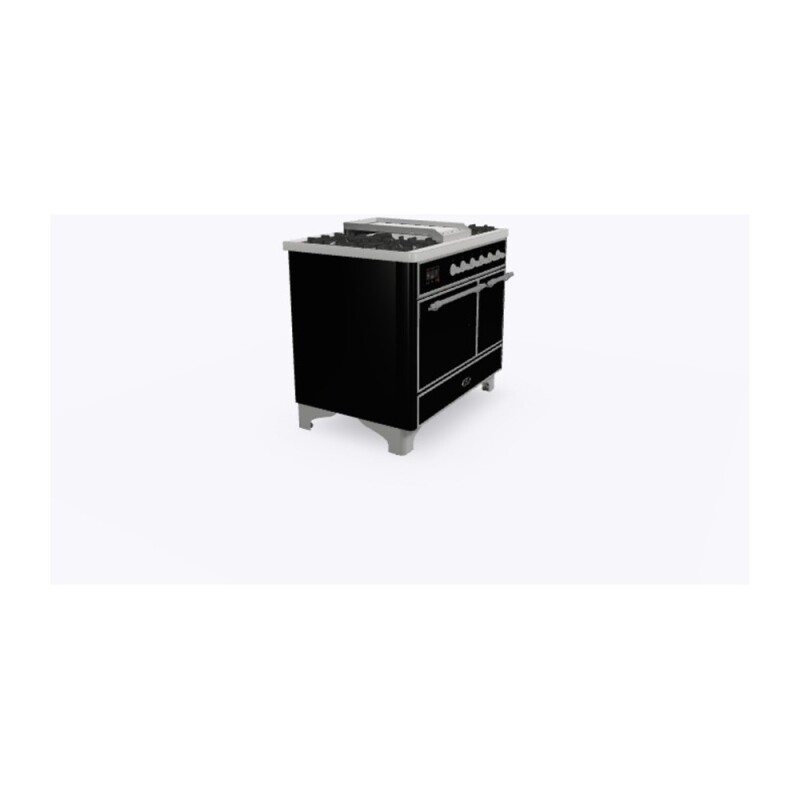 Majestic II Series 40" Dual Fuel Natural Gas Freestanding Range UMD10FDQNS3BKC