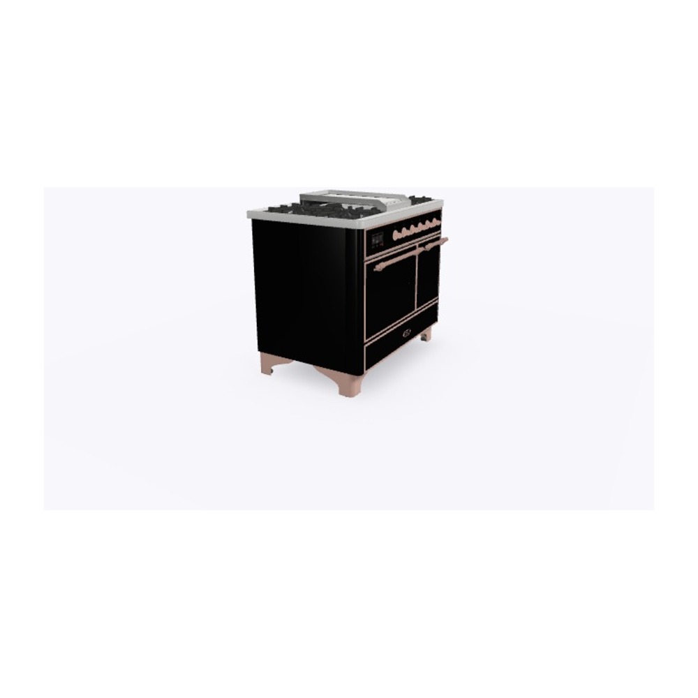 Majestic II Series 40" Dual Fuel Natural Gas Freestanding Range UMD10FDQNS3BKP