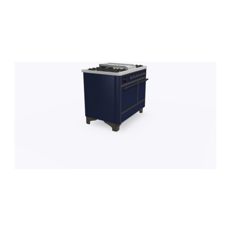 Majestic II Series 40" Dual Fuel Natural Gas Freestanding Range UMD10FDQNS3MBB