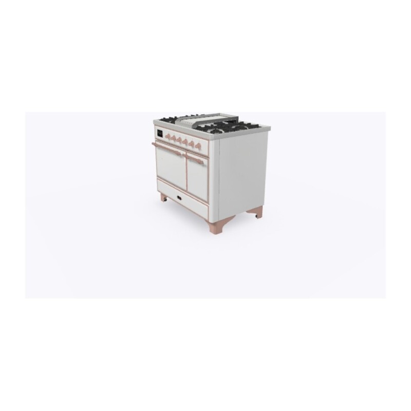 Majestic II Series 40" Dual Fuel Natural Gas Freestanding Range UMD10FDQNS3WHP