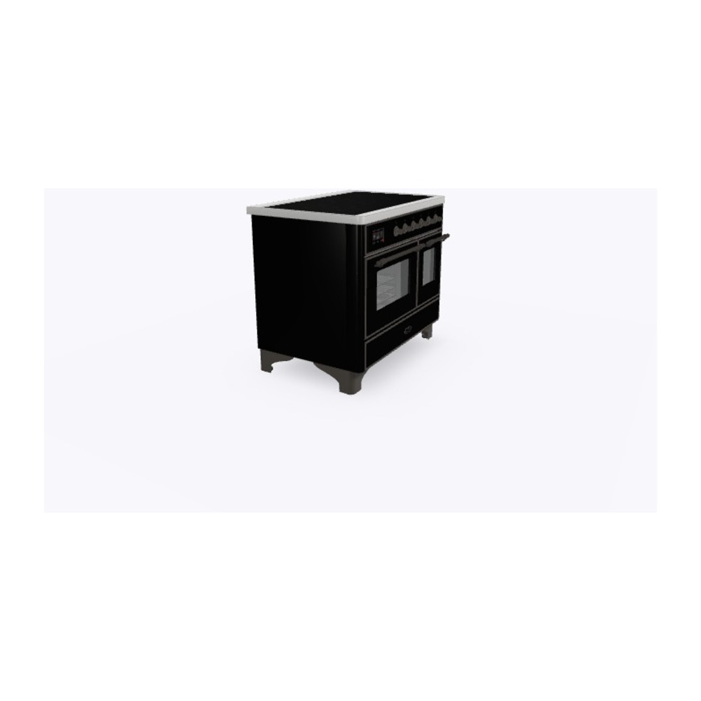 Majestic II Series 40 inch Freestanding Electric Induction Range with 6 Elements, Smoothtop Cooktop, 3.82 cu. ft. Total Oven Capacity, Convection Oven, Viewing Window, Warming Drawer, with Br UMDI10NS3BKB