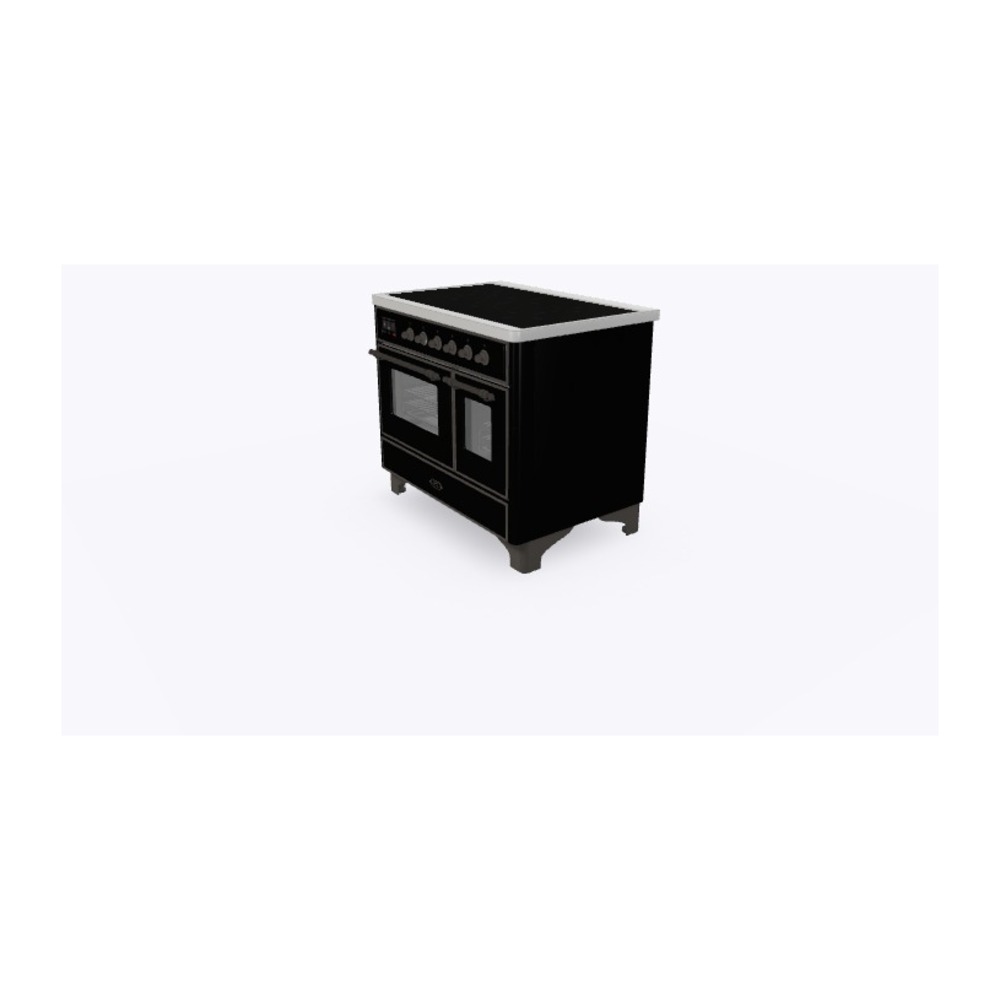 Majestic II Series 40 inch Freestanding Electric Induction Range with 6 Elements, Smoothtop Cooktop, 3.82 cu. ft. Total Oven Capacity, Convection Oven, Viewing Window, Warming Drawer, with Br UMDI10NS3BKB