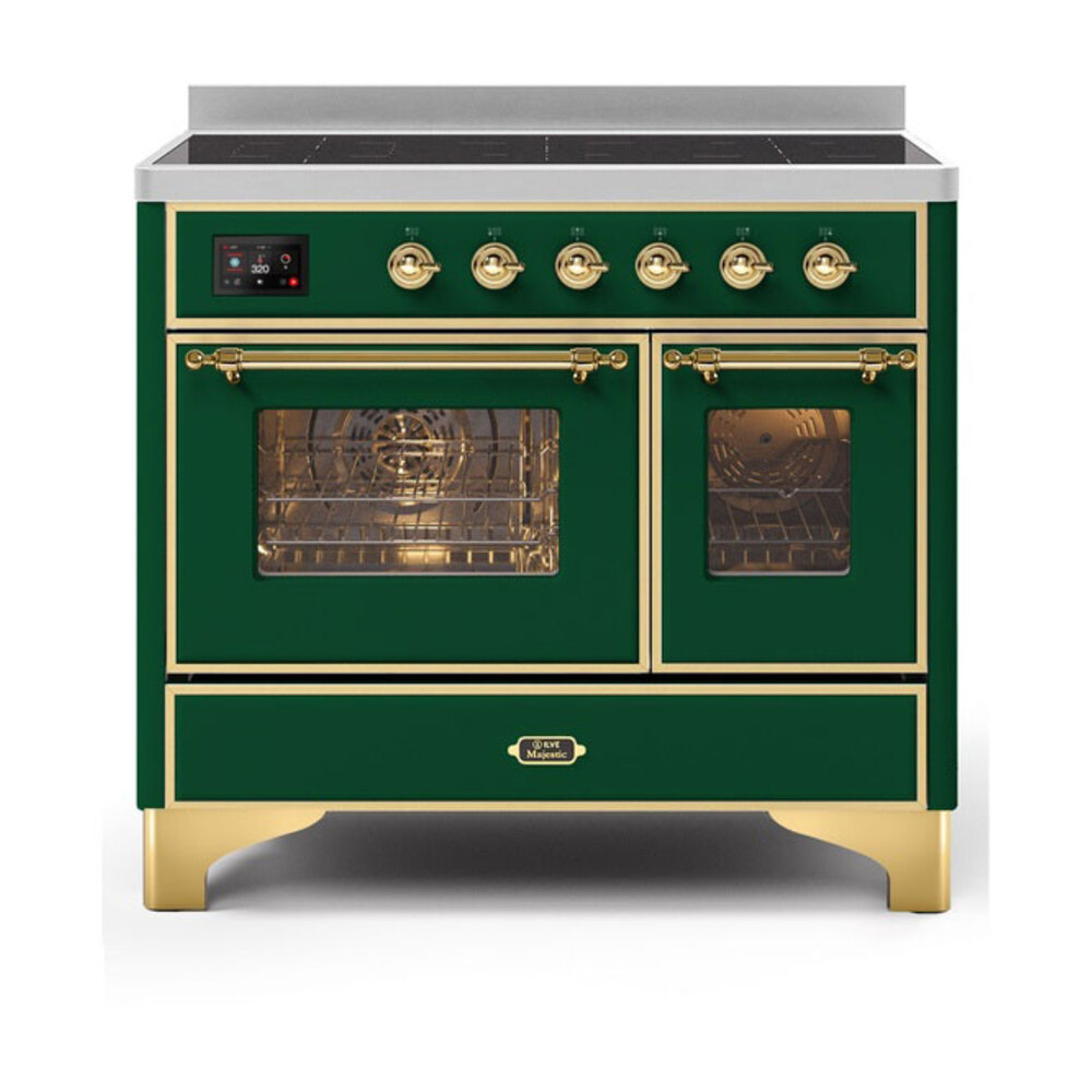 Majestic II Series 40 inch Freestanding Electric Induction Range with 6 Elements, Smoothtop Cooktop, 3.82 cu. ft. Total Oven Capacity, Convection Oven, Viewing Window, Warming Drawer, with Br UMDI10NS3EGG
