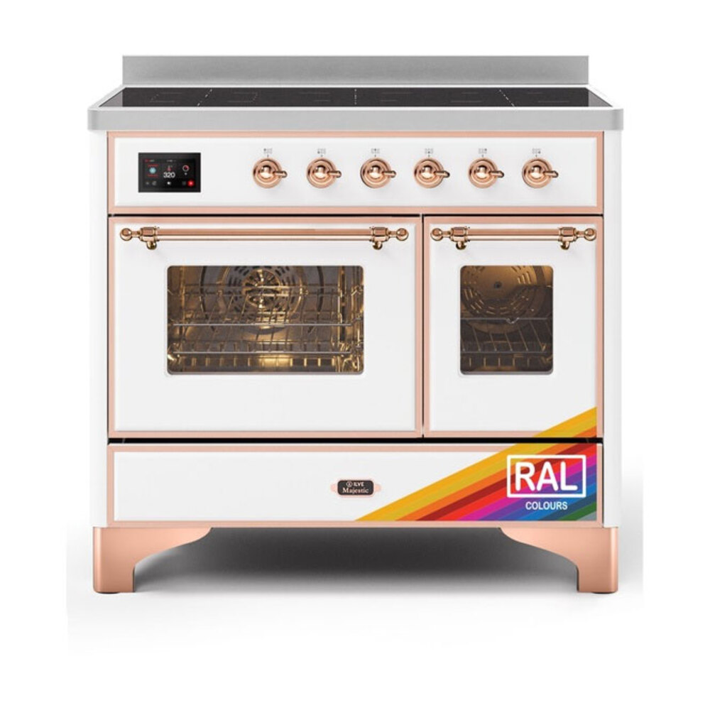 Majestic II 40 UMDI10NS3RAP Freestanding Electric Range Range with Induction Double Oven with Triple Glass Door with Copper knobs UMDI10NS3RAP