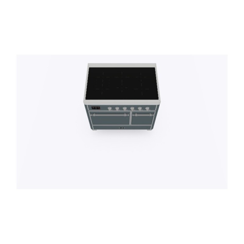 Majestic II Series 40 inch Freestanding Electric Induction Range with 6 Elements, Smoothtop Cooktop, 3.82 cu. ft. Total Oven Capacity, Convection Oven, Warming Drawer, with Chrome Trim UMDI10QNS3BGC