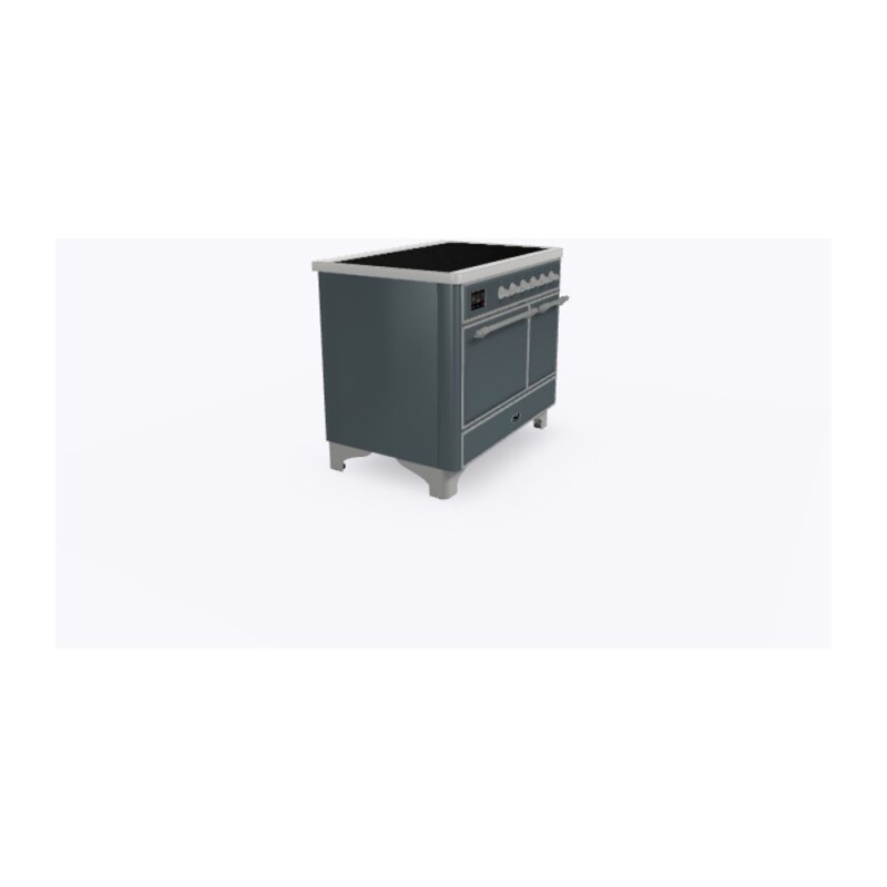 Majestic II Series 40 inch Freestanding Electric Induction Range with 6 Elements, Smoothtop Cooktop, 3.82 cu. ft. Total Oven Capacity, Convection Oven, Warming Drawer, with Chrome Trim UMDI10QNS3BGC
